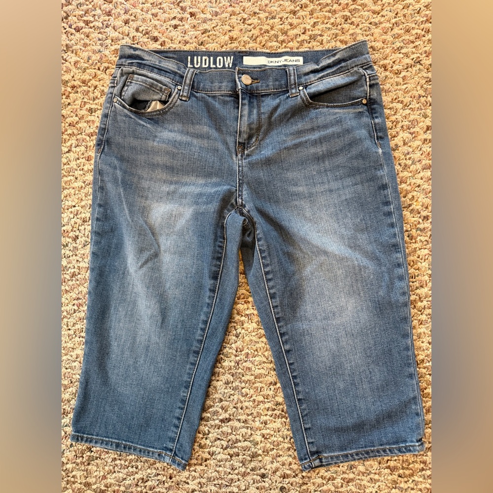 DKNY Women's “Ludlow” Denim Bermudas, Size 4